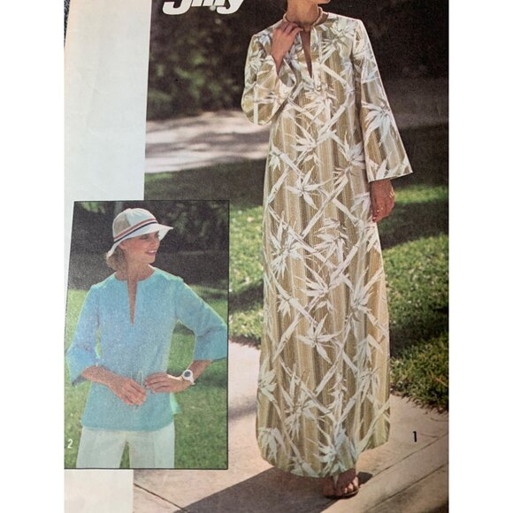 Simplicity Jiffy Caftan Top Sewing Pattern sz 14 7521 - uncut - Picture 2 of 10